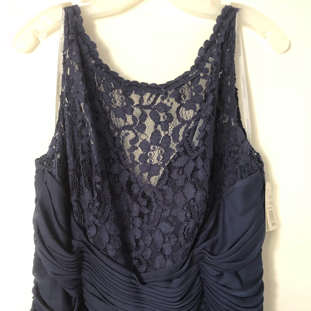 Sleeveless Long Mesh Dress with Corded Lace
